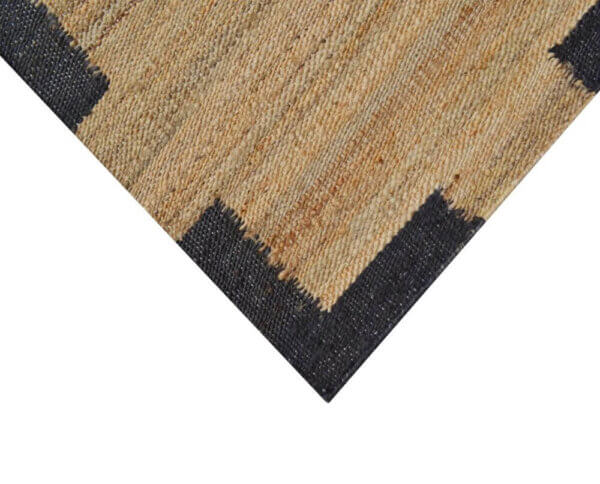 Handwoven Black Gold Fiber Natural Jute Rug / Custom Rug - Image 3